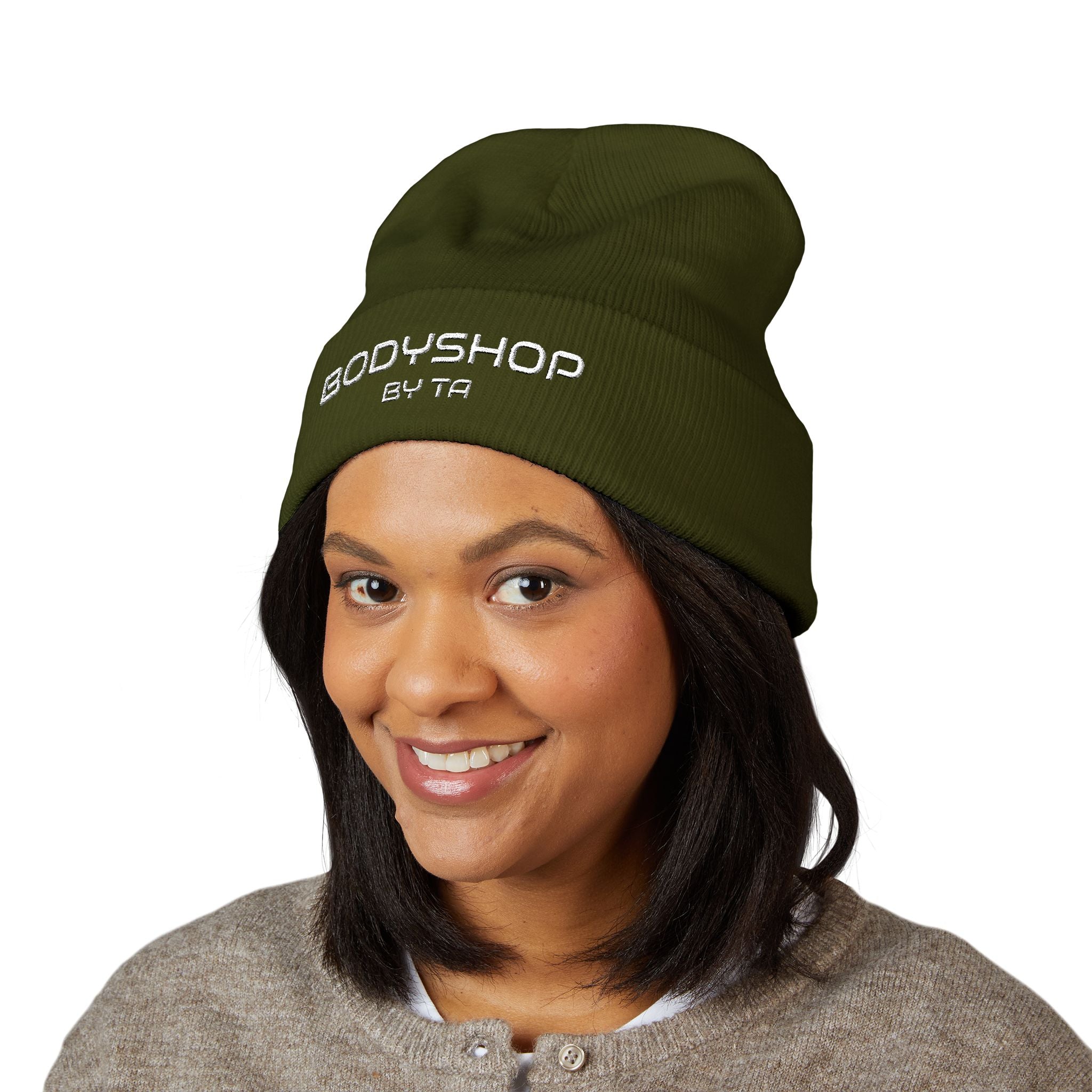 Embroidered 'Bodyshop by TA' Classic Cuffed Beanie