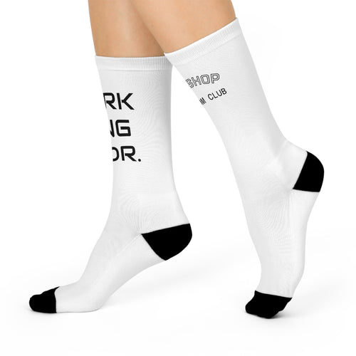 Cushioned Crew Socks — "Bodyshop: Tired Mom Club" Comfort Athletic Socks