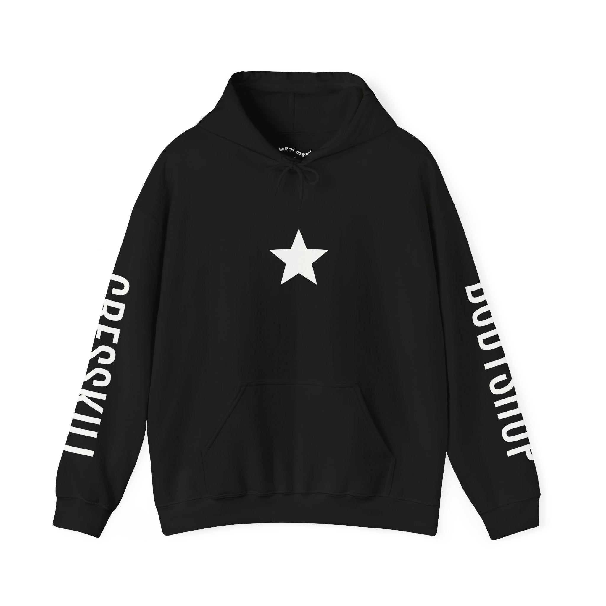 Bodyshop Logo Hoodie — Star Front & Sleeve Logo Pullover