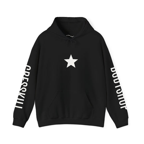 Bodyshop Logo Hoodie — Star Front & Sleeve Logo Pullover
