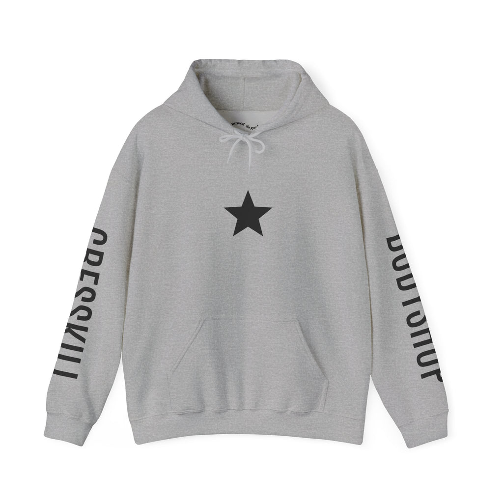Bodyshop Logo Hoodie — Star Front & Sleeve Logo Pullover